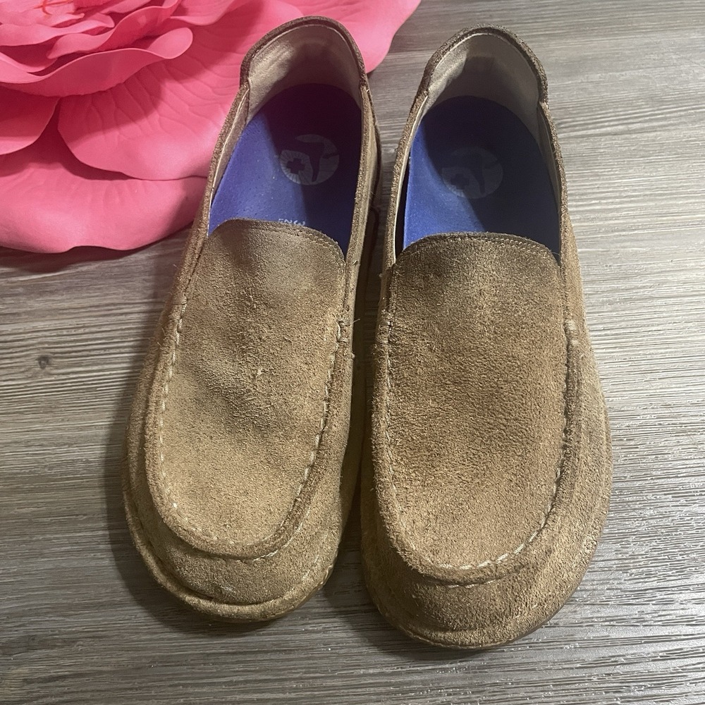 BIRKENSTOCK Utti Brown Suede Slip On Loafer Shoes 38/US 7 Loafer Granola Crunchy